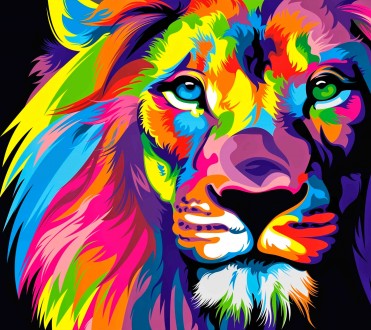 Fotomural Lion Pop Art A08-M805-3 Fotomural Lion Pop Art A08-M805-3