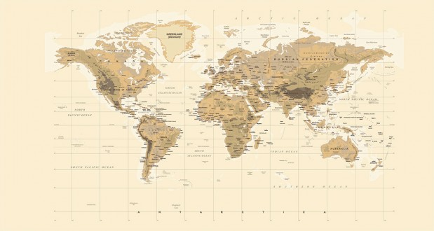 Fotomural Geographic World Map A08-M903-5 Fotomural Geographic World Map A08-M903-5