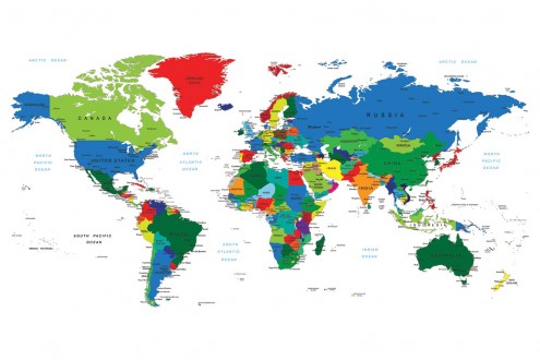 Fotomural Countries World Map 1 A08-M906-4 Fotomural Countries World Map 1 A08-M906-4