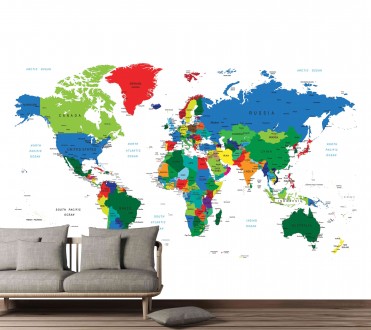 Fotomural Countries World Map 1