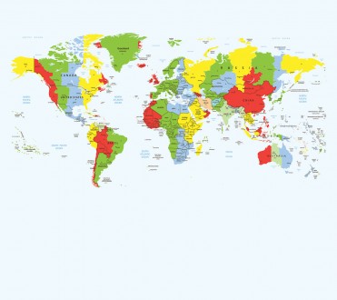 Fotomural Time Zone World Map A08-M907-3 Fotomural Time Zone World Map A08-M907-3