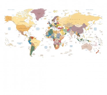 Fotomural Countries World Map 3 A08-M908-3 Fotomural Countries World Map 3 A08-M908-3